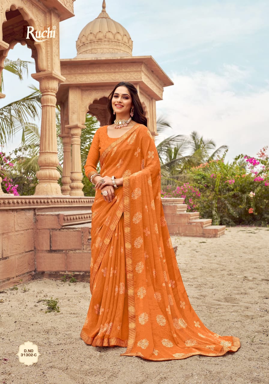 Simayaa Vol 23 By Ruchi Chiffon Printed Sarees Wholesale Clothing Suppliers In India